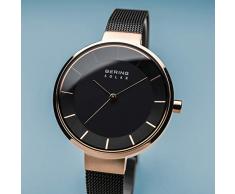 BERING Reloj Analógico para Mujer de Energía Solar con Correa en Acero Inoxidable 14631-166