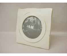 MARCO FOTOS PORTAFOTOS MADERA CREMA CIRCULO