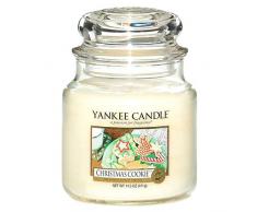 Yankee Candle 114504E - Vela media aromática en tarro galletas de navidad, color blanco