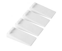 Topes para puertas goma cuña para puerta 4-Pack tope para puerta tope para puertas función bien en baldosas, alfombras, pisos de madera y laminado (diseño antideslizante, elegante apilable)