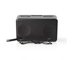 Nedis Radiodespertador Digital Pa ntalla LED de 0.9'' FM