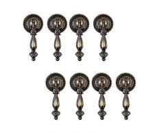 HUI JIN Paquete de 8 Tiradores de Tirador Estilo Vintage para cajones, Color Bronce Envejecido