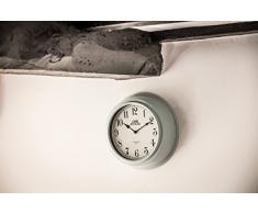 Kitchen Craft 25,5 cm Living Nostalgia reloj de pared para interiores, Vintage azul