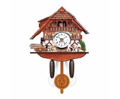 Gelentea 2020 - Reloj de Pared Creativo de Madera con Forma de Cuco de pájaro, Campana, Reloj Despertador para el hogar, Sala de Estar, Cocina, Oficina, decoración