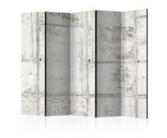 murando Biombo Concreto Hormigon 225x172 cm - de Impresion Bilateral en el Lienzo de TNT de Calidad - Decoracion Cuarto - Biombo de Madera con Imagen Impresa Gris f-A-0458-z-c