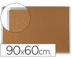 Tablero de corcho mural con marco de aluminio Q-Connect 90x60 cm