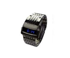 Reloj LCD Cadena Iron Man Led Hombre Binario Lava @ Negro