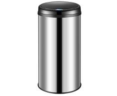 Cubo de la basura automático para cocina, acero inoxidable, con sensor, 56L