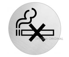 OFFORM Señal pictograma en acero inox Ø 75mm No.8489Prohibido fumar