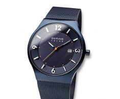 BERING Reloj Analógico para Hombre de Energía Solar con Correa en Acero Inoxidable 14440-393