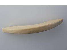 Tirador design tirador de mueble tirador de armario madera real aliso natural, con distancia entre agujeros taladrados= 96 mm