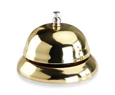 Campana de Mano Loud la llamada Bell, Acero Revestimiento del Servicio Bell Hoteles Escuelas Restaurantes Front Office duradera multifuncional inoxidable Mostrador de recepción de oro de comidas Campa