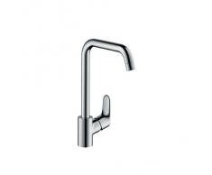 Hansgrohe 31820000 Focus grifo de cocina con caño giratorio 110º, 150º y 360º, cromo