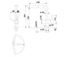 BLANCO Linus-s-f - Grifo (284 mm, 35 mm) Cromo