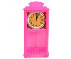 1/12 Dollhouse Reloj De Pie De Color Rosa