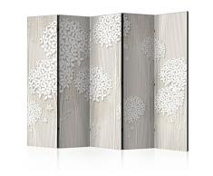 murando - BIOMBO XXL Flores 225x172 cm - de impresión Unilateral en el Lienzo de TNT Foto Biombo Decorativo para Interiores Beige Blanco b-B-0278-z-c