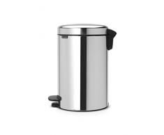 Brabantia Cubo de Basura con Pedal, Inoxidable, Acero Brillante, 12 l