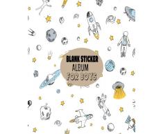 Blank Sticker Album For Boys: Blank Sticker Book for Boys Stickers Activities Book 8x10: Volume 15