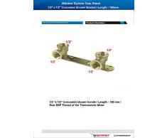 1/2 "x 1/2" ducha oculta grifo de la placa trasera de soporte/barra de longitud - 150 mm/grifo termostático grifo rosca BSP conexión Set
