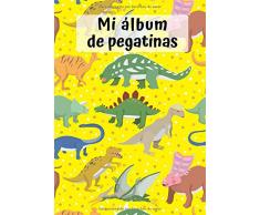 Mi álbum de pegatinas: Dinosaurio 4 | 30 Páginas | en Blanco | Sin Papel de Silicona | Idea de Regalo