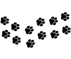 LightningSigns - Lámina con adhesivos decorativos, diseño de huellas de perro o gato