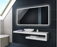 FORAM Espejo de Baño con Iluminación LED - Luz Espejo de Pared con Accesorios - Diferentes tamaños para Baño Dormitorio Maquillaje - L49