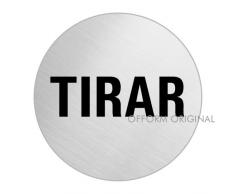 OFFORM Señal pictograma en acero inox Ø 75mm No.39021 "Tirar"