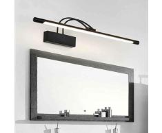 Luz de espejo de 6W de pared, luz de espejo, maquillaje negro, iluminación blanca pura, espejo de baño giratorio, luz LED Artpad