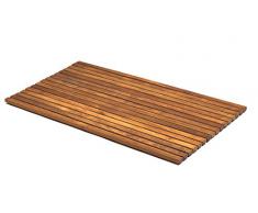 AsinoX TEK4H8120 - Tarima de ducha y baño flexible, madera de teca