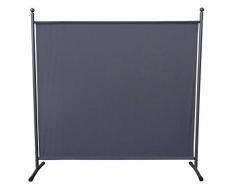 Quick-Star Tabique Móviles de una pieza 180 x 178 cm para el Jardín Balcón Casa Plegable Separadores de Ambiente Gris