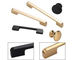 Angelahomestyle Cajón de la manija manija de los muebles de cocina gabinete de la manija decorativa piezas de la puerta manijas Una manija manijas para 64mm Dorado