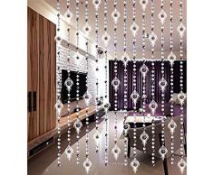 GuoWei-Cortinas de Cuentas Vaso Cristal Tabique Salón Dormitorio Armario Puerta Decoración Colgando Cuerdas, Personalizable (Color : B, Size : 30 strands-900cmx120cm)