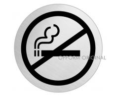 OFFORM Señal pictograma en acero inox Ø 75mm No. 40045Prohibido fumar
