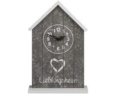 Bada Bing Reloj Favoritos hogar Madera casa Color Blanco Gris Alemán Reloj Reloj de pie para Chimenea Decorativa 71
