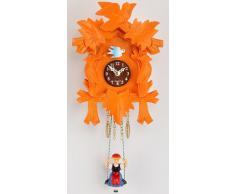 ISDD Cuckoo Clocks - Reloj de cuco, madera, color negro y naranja