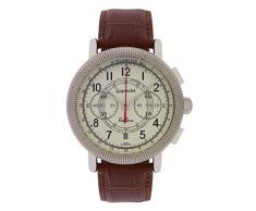 Gigandet Reloj de Hombre Cuarzo Red Baron IV Cronógrafo Analógico Cuero Marrón Beis G19-001