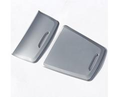 Tapas de adorno para cenicero y caja de almacenamiento de la consola central de plástico ABS cromado, pegatinas para coche, 2 piezas