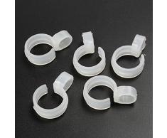 5 Piezas Plástico Blanco Tendedero Colgar Ropa Clips Gancho Colgador