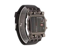 Zinniaya Multifuncional Popular Cuadrado Uisex Binario LED Relojes Digitales Banda de Goma Deporte Casual Reloj de Pulsera al Aire Libre