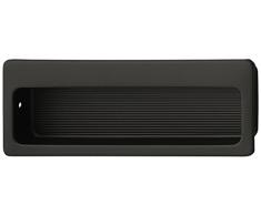GedoTec® H1731 - Tirador para puerta corredera de muebles, diseño cuadrado, color negro mate, Negro