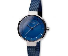 BERING Reloj Analógico para Mujer de Energía Solar con Correa en Acero Inoxidable 14631-307
