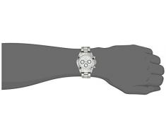 Invicta 9211 - Reloj cronógrafo de caballero de cuarzo con correa de acero inoxidable plateada