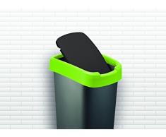 Rotho 7544011 Twist Cubo de basura Polipropileno Negro/Antracita 33,3 x 25,2 x 47,6 cm