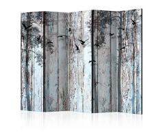 murando - Biombo Vintage Madera Pájaro 225x172 cm - de impresión Unilateral en el Lienzo de TNT Foto Biombo Decorativo para Interiores f-C-0187-z-c