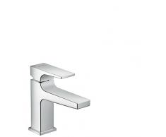Hansgrohe 32500000 Metropol 100 Grifo de Lavabo con vaciador Push-Open, Cromo, 100 mm