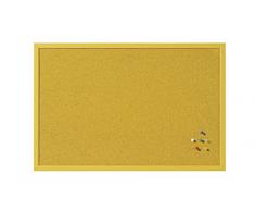 Bi-Office SF121276641 - Tablón corcho organizador para escuela, 60 x 40 cm, color amarillo