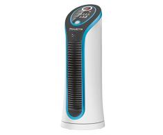 Rowenta VU6210F0 Ventilador de mesa, tecnología de flujo de aire 3D, 3 velocidades, silencioso, 30 W, Negro, Azul