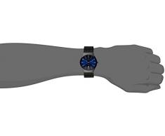 Skagen Slimline 233XLTMN - Reloj de caballero de cuarzo, correa de acero inoxidable color negro
