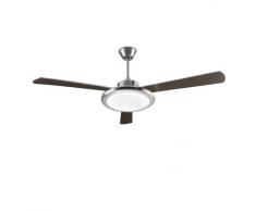 Leds-c4 bahia - Luminaria colgante con ventilador bahia t5 55w niquel satinado