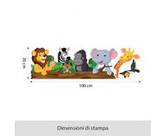R00145 Pegatinas de pared Elefante León Jirafa Decoración Habitación infantil Kindergarten Nido Dormitorio